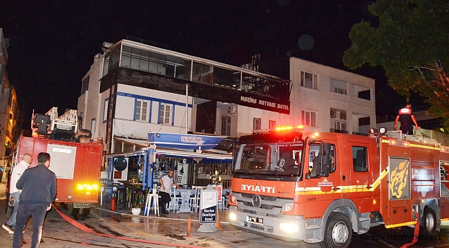 Bodrum'da turist dolu otel alev alev yandı!