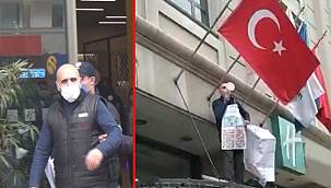 Şişli Holiday Inn Otel'in kat görevlisinden megafonlu haritalı ilginç eylem!