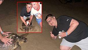 Bunlara turist diyoruz! Caretta carettaya eziyet edip sosyal medyada paylaştılar
