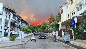 Marmaris oteller bölgesinde yangın! Oteller tahliye ediliyor