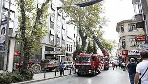 Ortaköy'de 8 katlı otelde yangın!