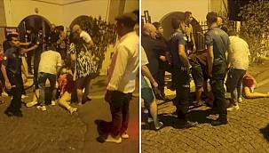 Kadınlı erkekli İngiliz turist grubu birbirine girdi! Tekme ve tokatlar havada uçuştu