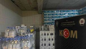 Lüks otel kaçak ve sahte içki deposu çıktı!