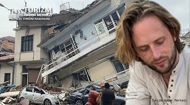 Dünya turundaki İngiliz turist Hatay'daki otelde depreme yakalandı!