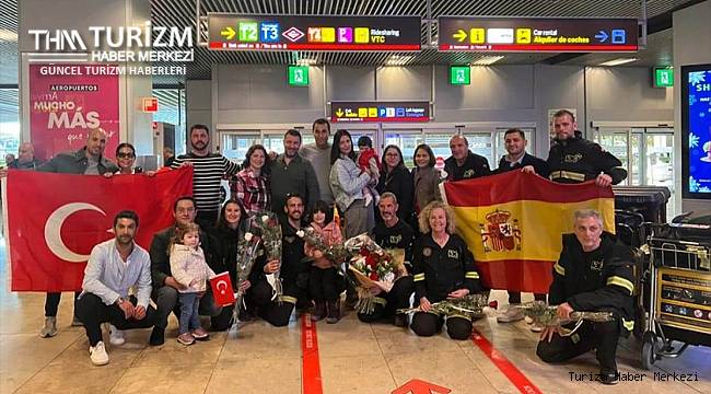 Hard Rock Otel çalışanlarından İspanyol kurtarma ekibi kafilesine görkemli karşılama