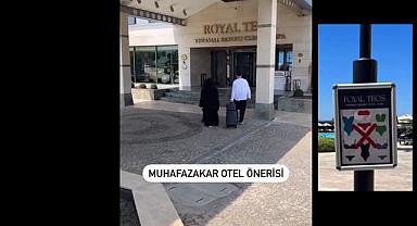 Muhafazakar otel öneri videosundaki bikini giyilmez tabelası tartışma yarattı!