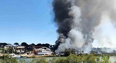 Antalya'da otluk alanda başlayan yangın lüks teknelere ve ormana sıçradı!