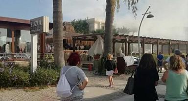 Bodrum'daki otelin odasında patlama! Yangın çıktı
