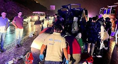 Muğla turundan dönen tur otobüsü kaza yaptı! Ölü ve yaralılar var