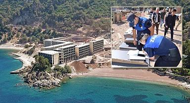 Yasak dinlemeyen Sinpaş'ın otel inşaatına şafak operasyonu! Baskın yaptılar