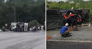 Katliam gibi yolcu otobüsü kazası! 2 ölü, 4'ü ağır 30 yaralı