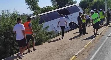 Otel personel otobüsü şarampole uçtu! Çok sayıda yaralı var