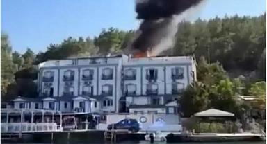 Bodrum'daki lüks otelde yangın!