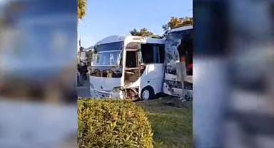 Otel servisleri çarpıştı! Yol savaş alanına döndü
