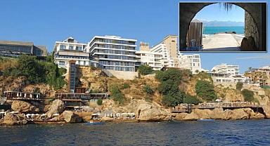 Antalya'da 5 yıldızlı iki otel falezlere gizli tünel açmış! Yazıklar olsun