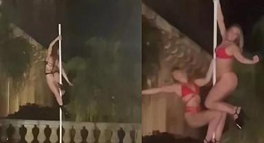 İngiliz turistler tarihi sarayda direk dansı yapıp sosyal medyada paylaştı!