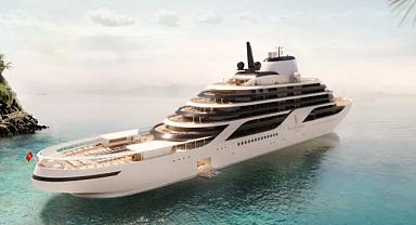 Dünyanın en lüks otel zincirinin ultra lüks gemisi denize indi: Rotada Bodrum da var