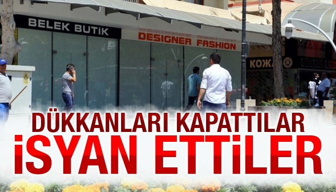 Antalyaʹda esnaf eylem yaptı
