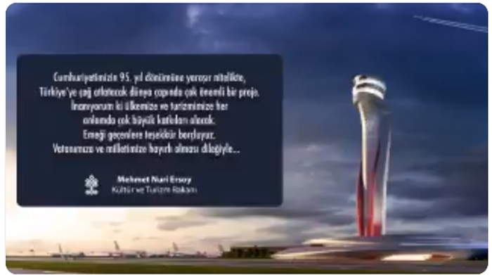 Bakan Ersoyʹdan İstanbul Havalimanı mesajı