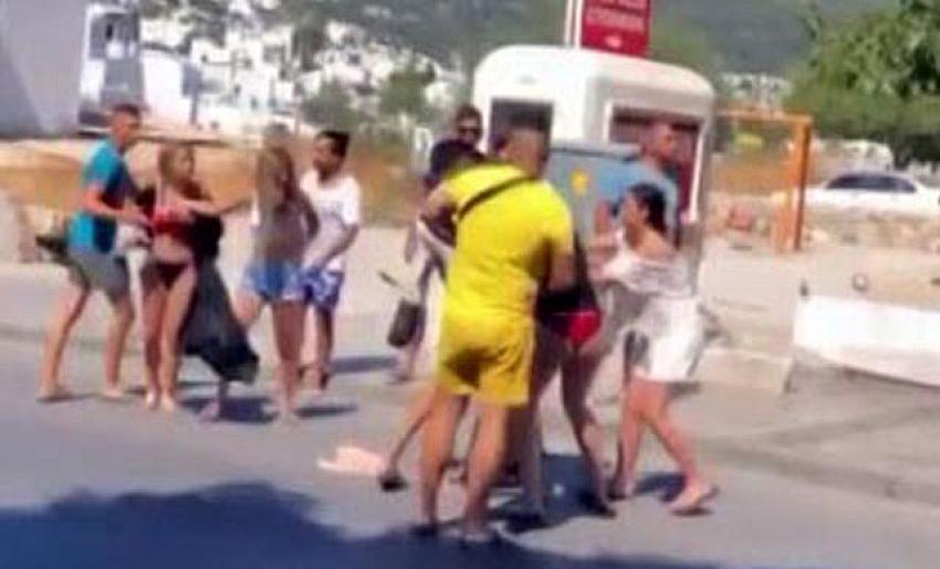 Bodrum'da kadın tatilcilerin yan bakma kavgası! Otel bastılar