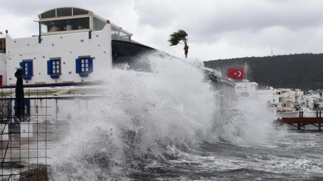 Bodrumʹda kuvvetli fırtına ve sağanak uyarısı