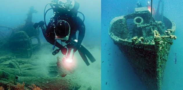 Çanakkaleʹdeki batık gemiler turizme kazandırılacak