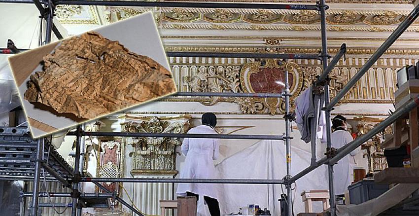 Dolmabahçe Sarayı'nda yapılan restorasyonda bulundu!