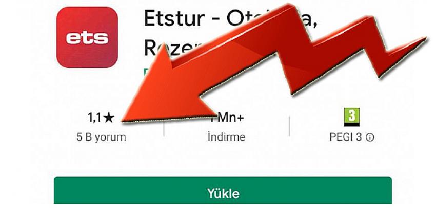 Etstur'un mobil uygulama puanı çakıldı! İşte sebebi