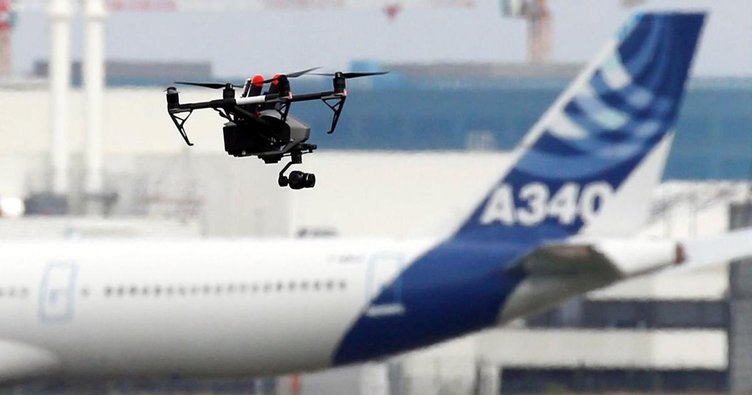 Havalimanıʹnda drone krizi! Uçuşlar durduruldu