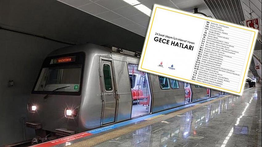 İşte İstanbul'da 24 saat çalışacak hatlar!