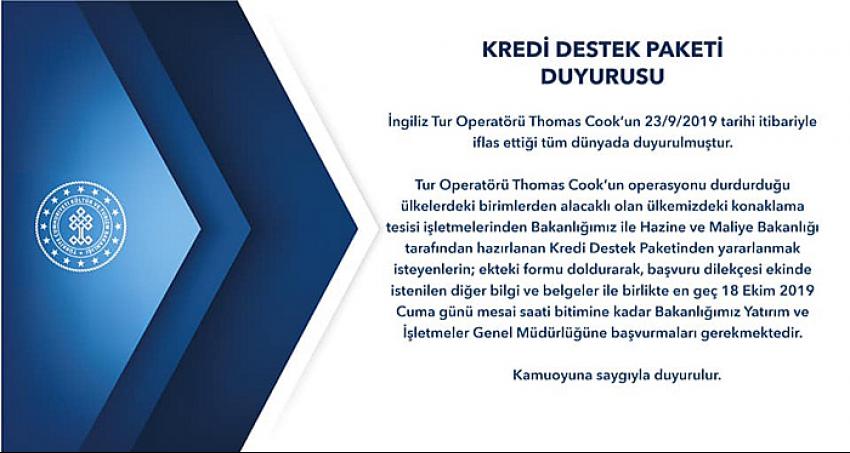 Thomas Cook mağduru otellerin kredi başvuruları başladı