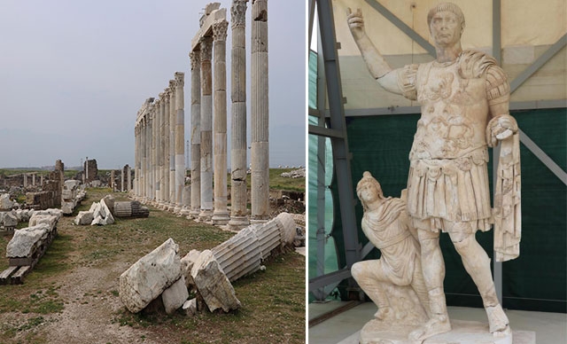 Laodikya Antik Kentiʹnde imparator Traianʹın zırhlı heykeli bulundu