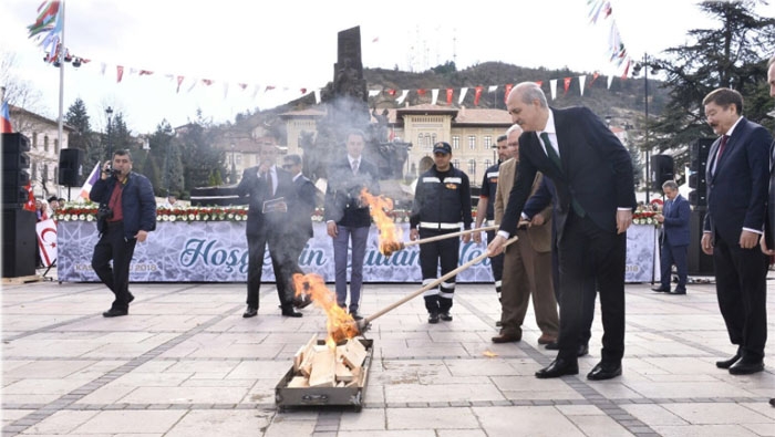 Nevruz ateşi Türk dünyasının kültür başkenti Kastamonuʹdan yandı