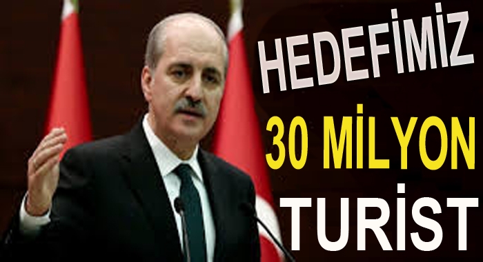 Numan Kurtulmuş; ʹʹHedefimiz 30 milyon turist 30 milyar dolar gelirʹʹ
