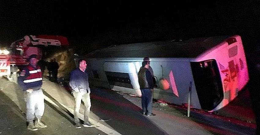 Osmaniye'de feci kaza! Yolcu otobüsü şarampole devrildi