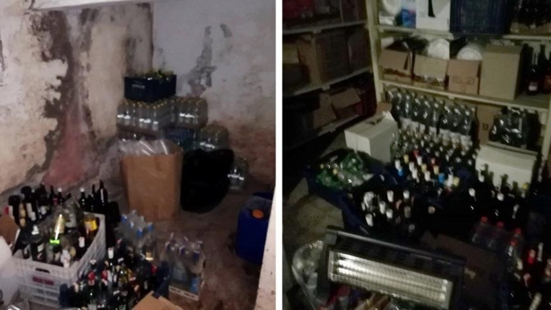 Otelde 900 şişe sahte içki ele geçirildi