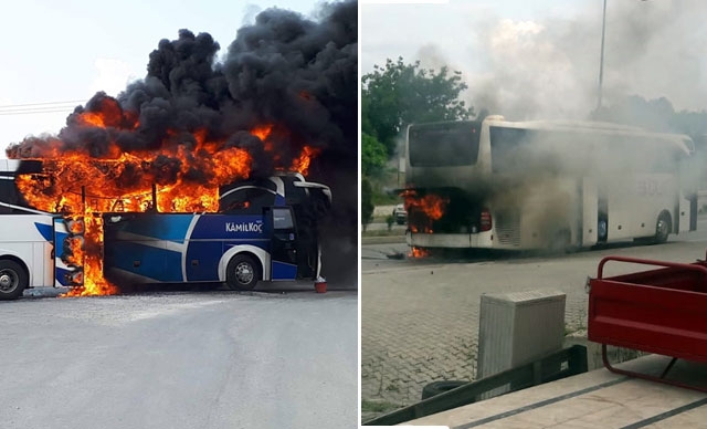 Peş peşe yanan otobüsler tedirginlik yaratıyor