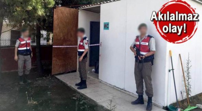 Plaj tuvaletinde akıl almaz olay