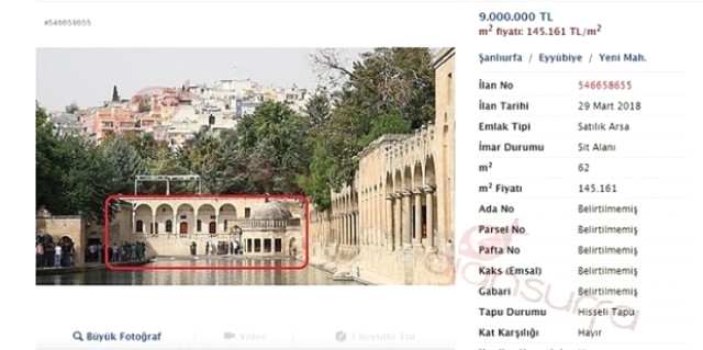 Şaka değil! Balıklıgöl internetten satışa çıkarıldı