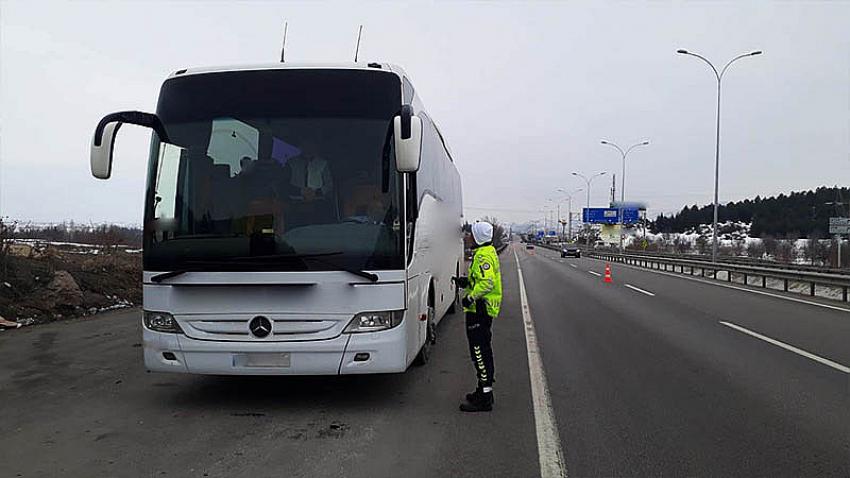 Şehirler arası otobüslere denetim! 351 araç trafikten men edildi