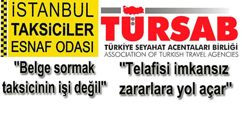 İstanbul Taksiciler Odası ve TÜRSAB'dan peş peşe açıklamalar