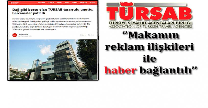 Sözcü'nün haberine TÜRSAB'dan sert açıklama!