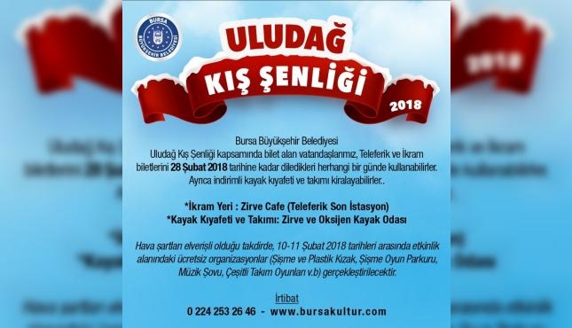 ‘Uludağ Kış Şenliğiʹ ertelendi