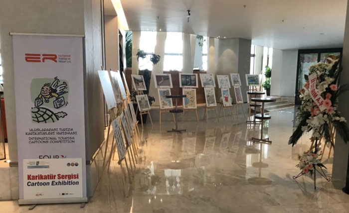 Uluslararası Turizm Karikatürleri Yarışması’nın sergisi Armada AVM’de açıldı