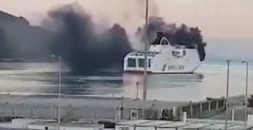 Yunanistan'da 613 yolcusu olan feribot yandı!