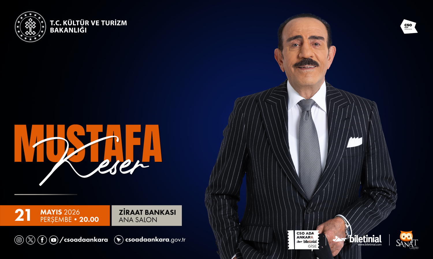 Mustafa Keser CSO Ada Ankara'da müzikseverlerle buluşuyor